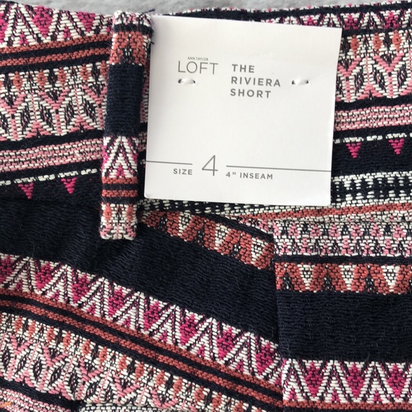 NWT Loft Jacquard Riviera Shorts Sz 4 - Picture 3 of 5